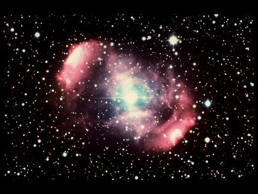 двойная туманность ngc 6164-5 вокруг яркой звезды